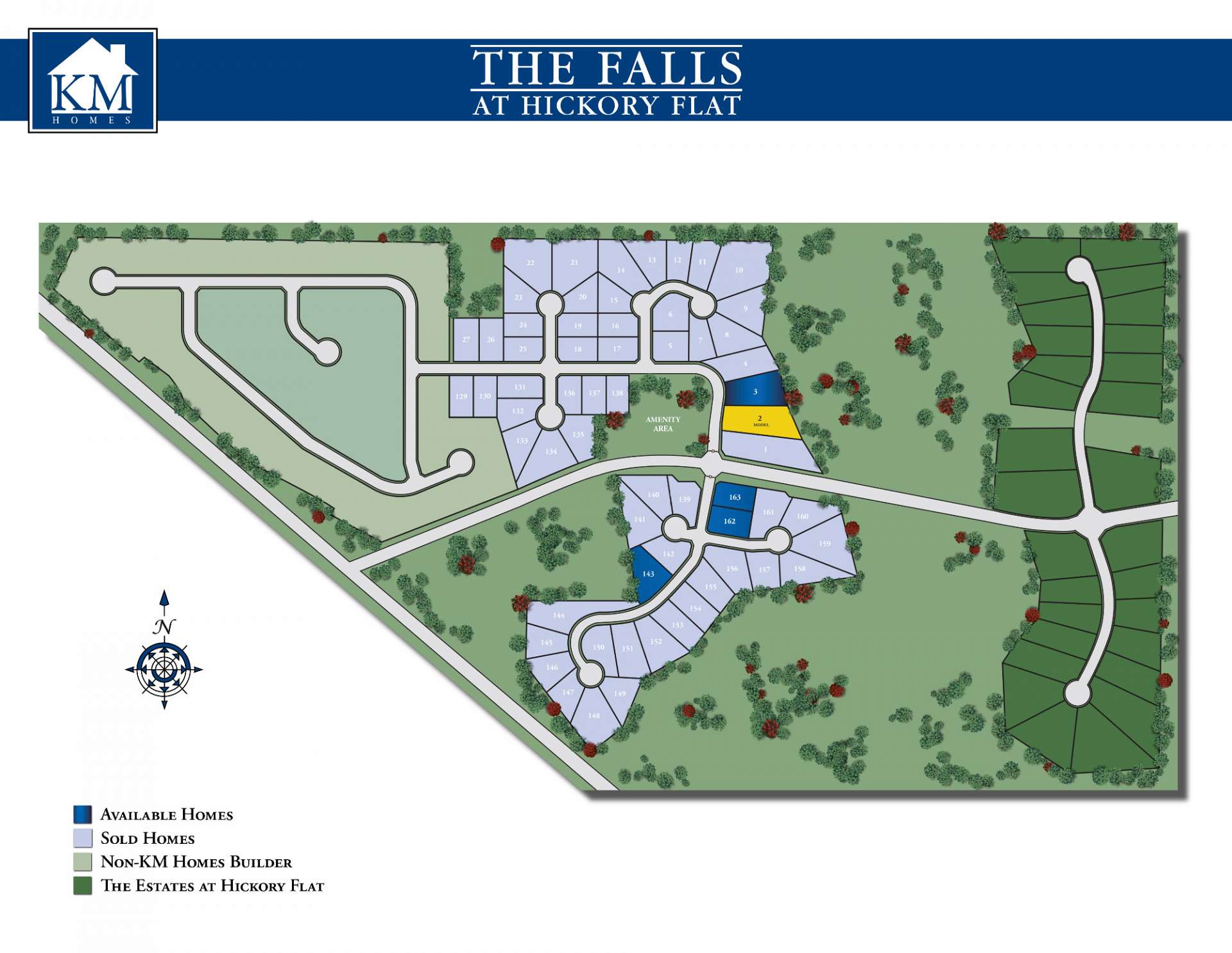 New Homes in Canton, GA The Falls at Hickory Flat by KM Homes