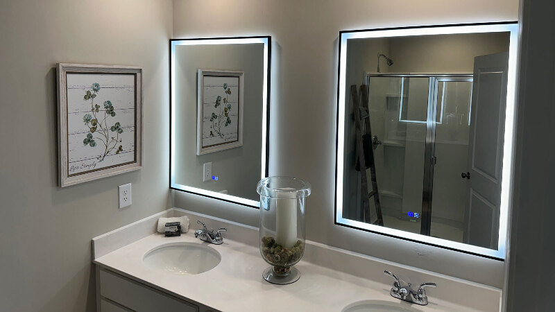 Lighted Mirror in Master Bath